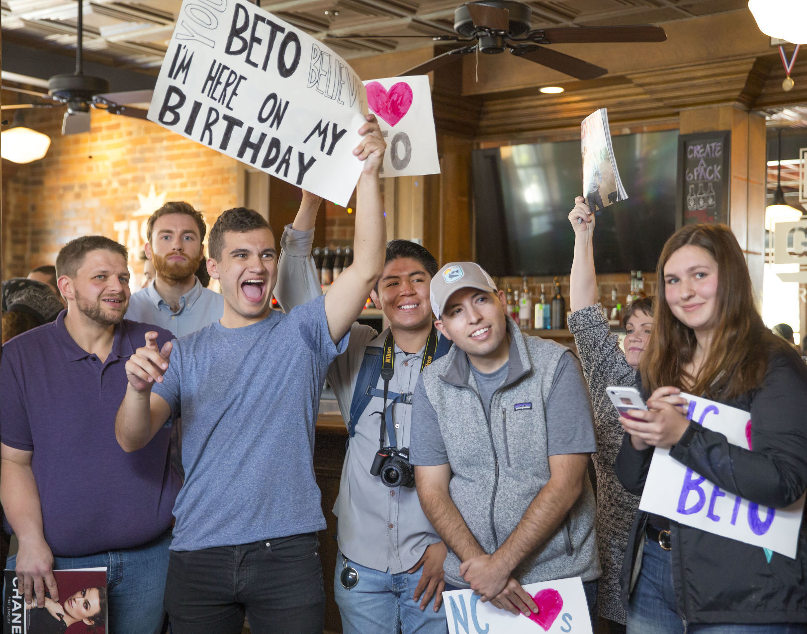 Beto O'Rourke campaigns in Greensboro